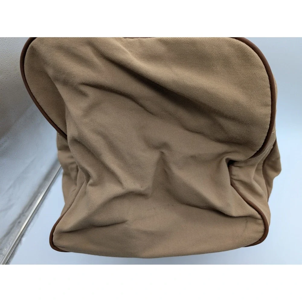 Vintage Ford Edition Eddie Bauer Duffle Bag Canvas Tan Weekender Military